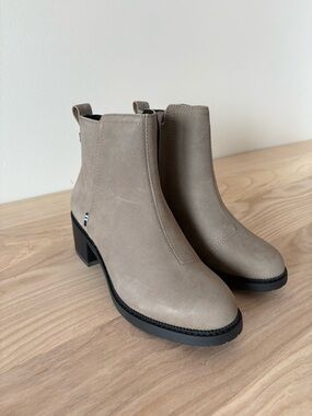 Toms Taupe Suede Chelsea Booties for Women